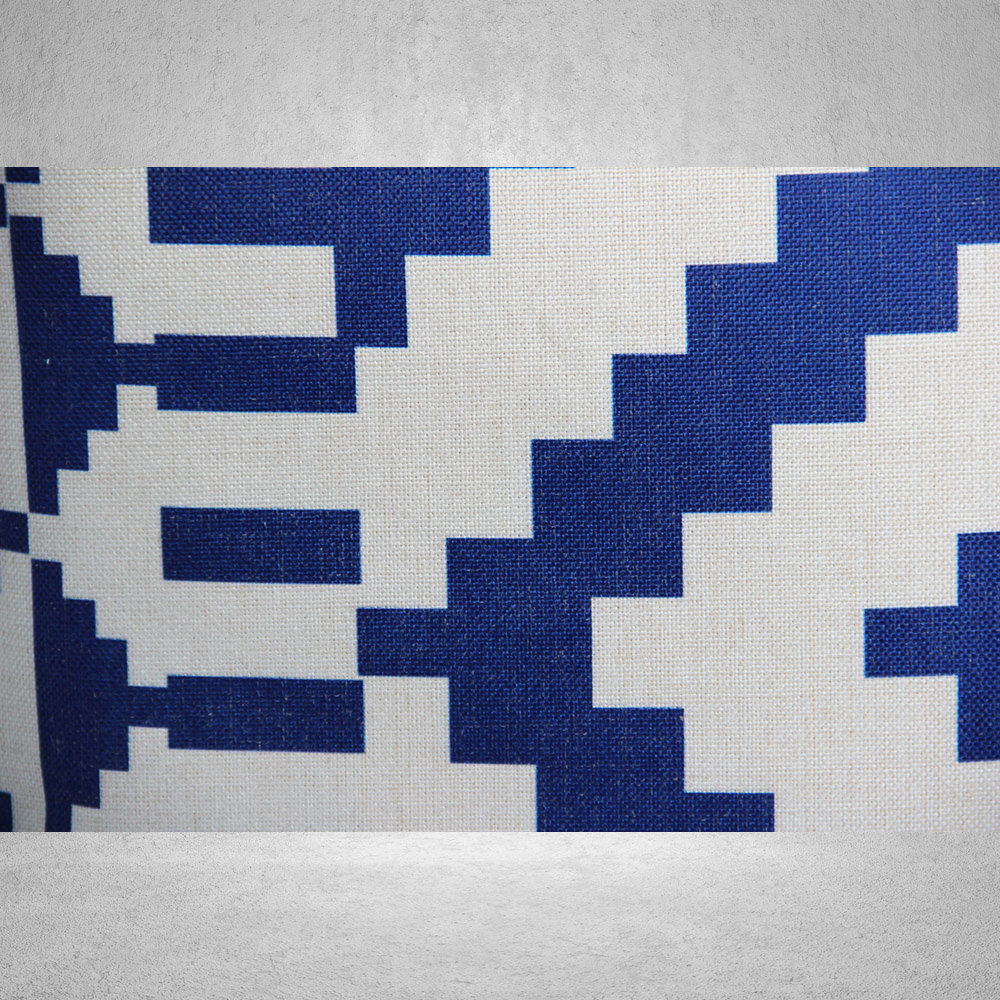 Navy Zigzag Pillow Cover - Image 3