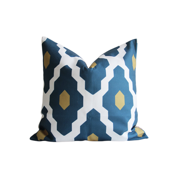 Navy Diamond Pattern Pillow Cover