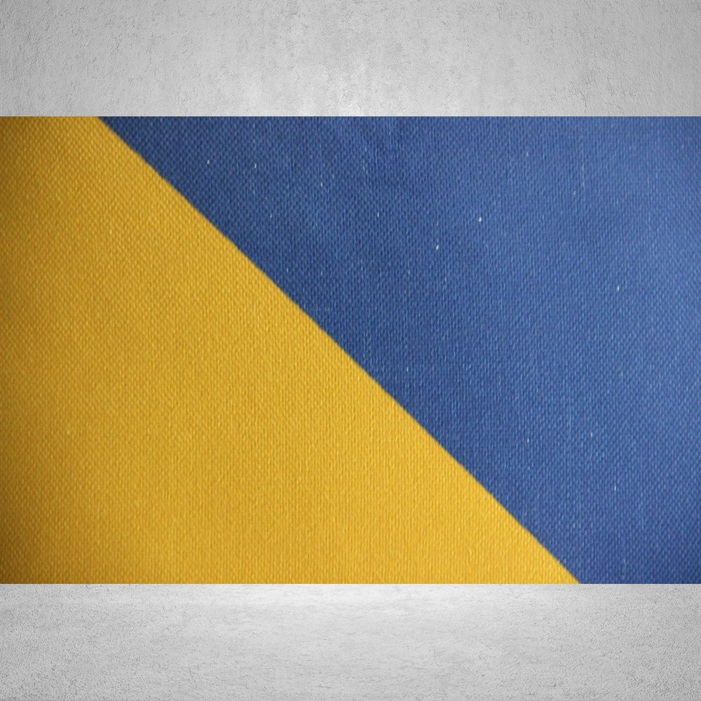 Blue and Mustard Pillow Cover - Image 5