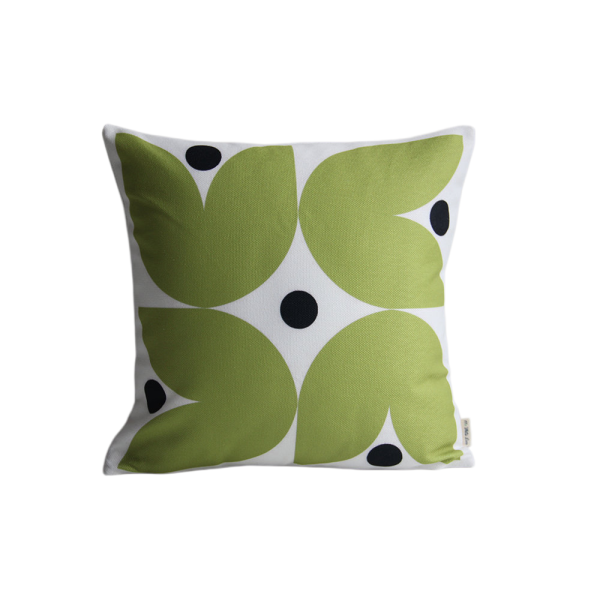 Green Leaf Pattern Pillow Cover