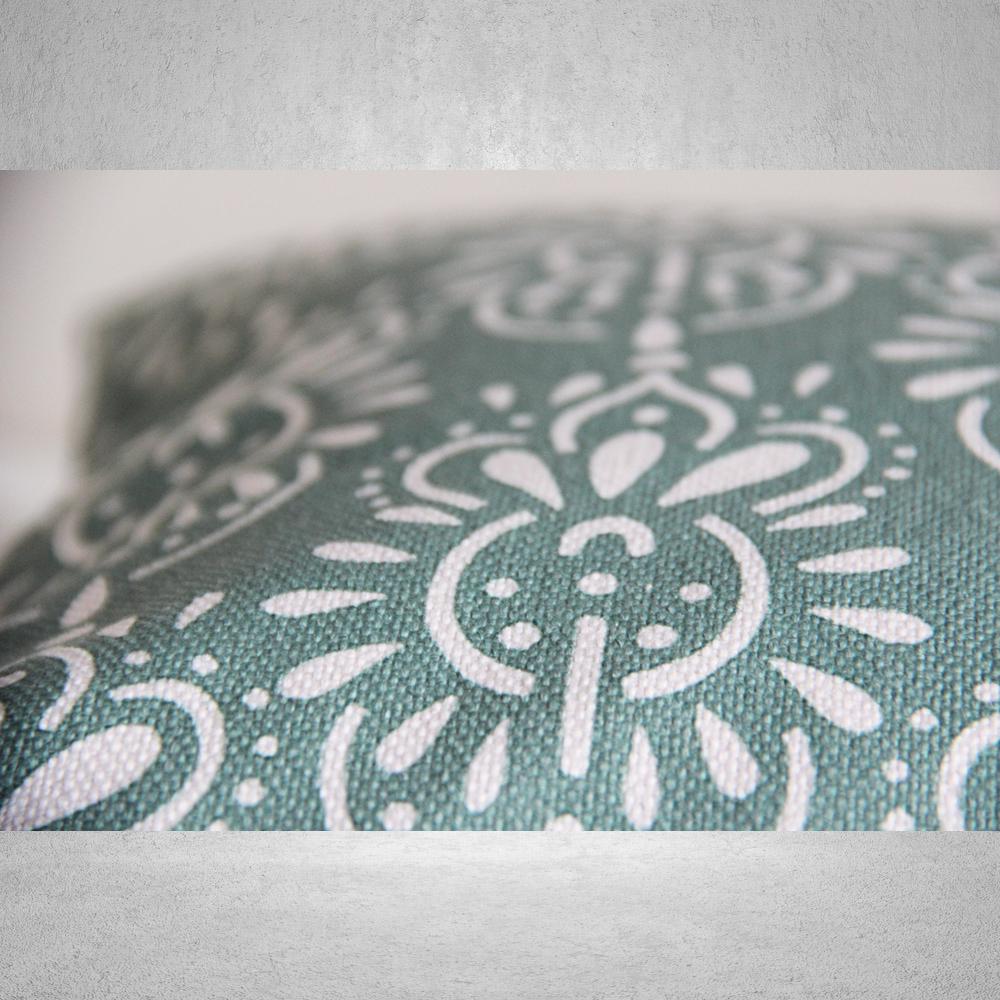 Green Floral Pillow Cover - Image 2