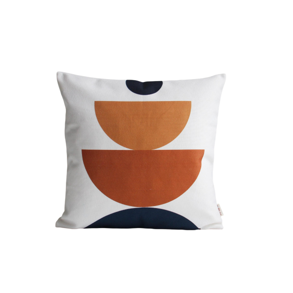 Abstract Half Circle Pillow Cover