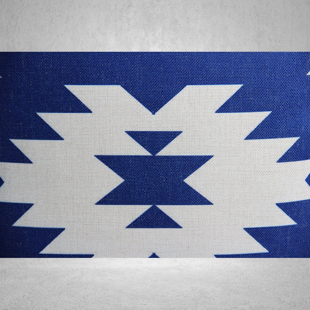 Blue Geometric Pillow Cover - Image 3