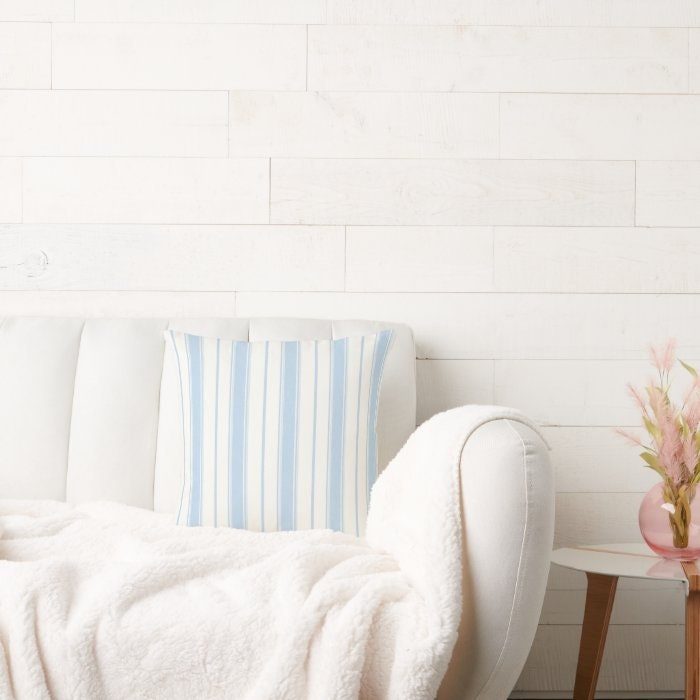 Light Blue Striped Pillow Cover - Image 3