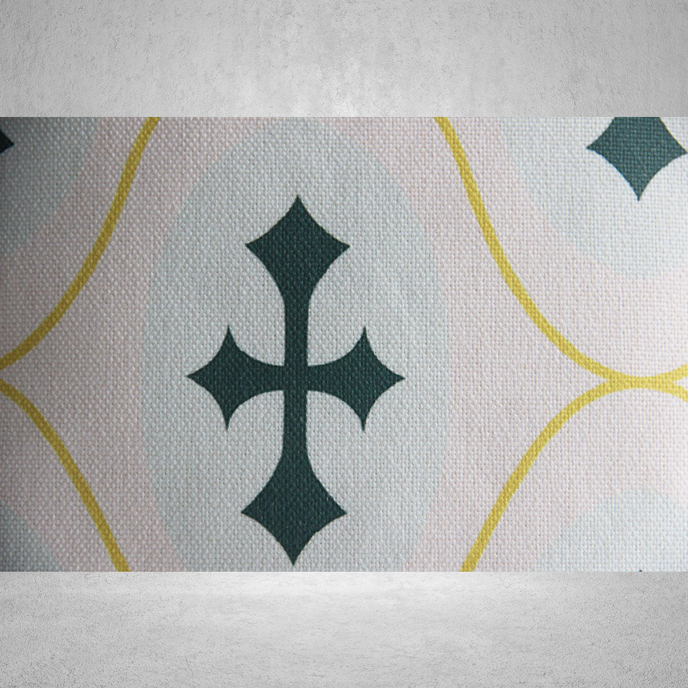 Green Cross Pattern Pillow Cover - Image 2