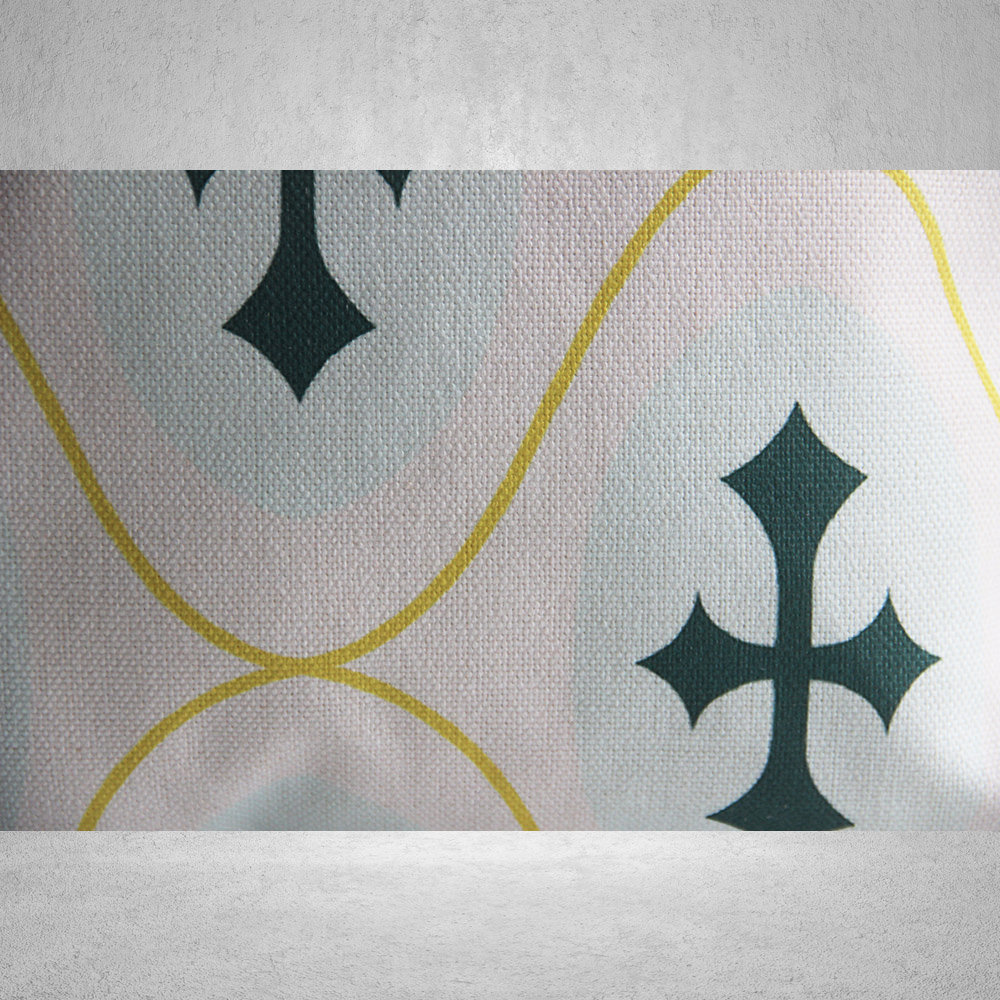 Green Cross Pattern Pillow Cover - Image 3
