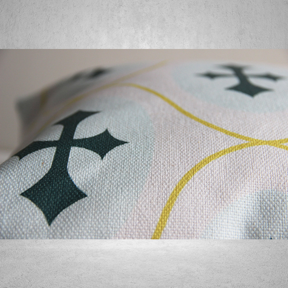 Green Cross Pattern Pillow Cover - Image 4