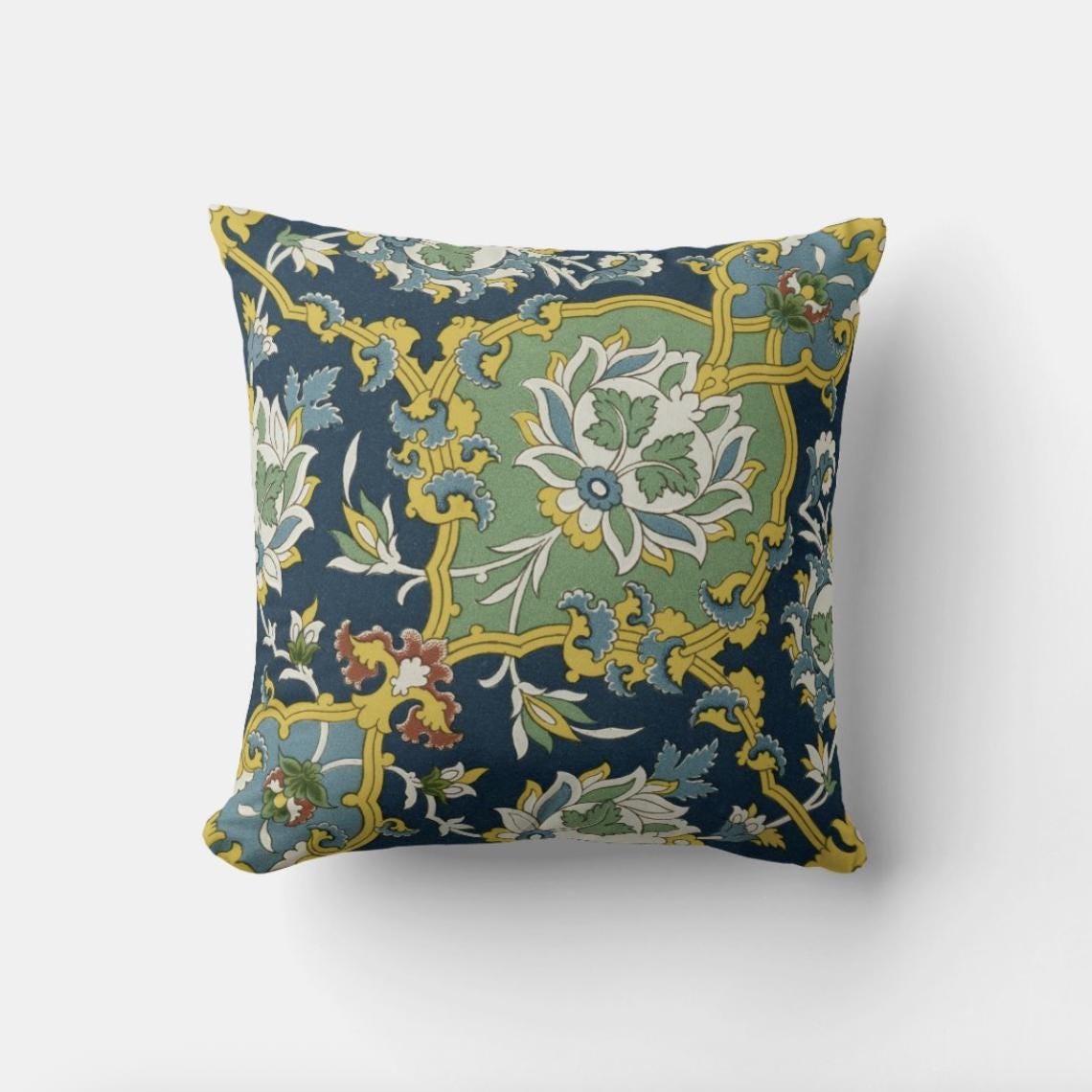 Vintage Floral Pillow Cover - Image 3