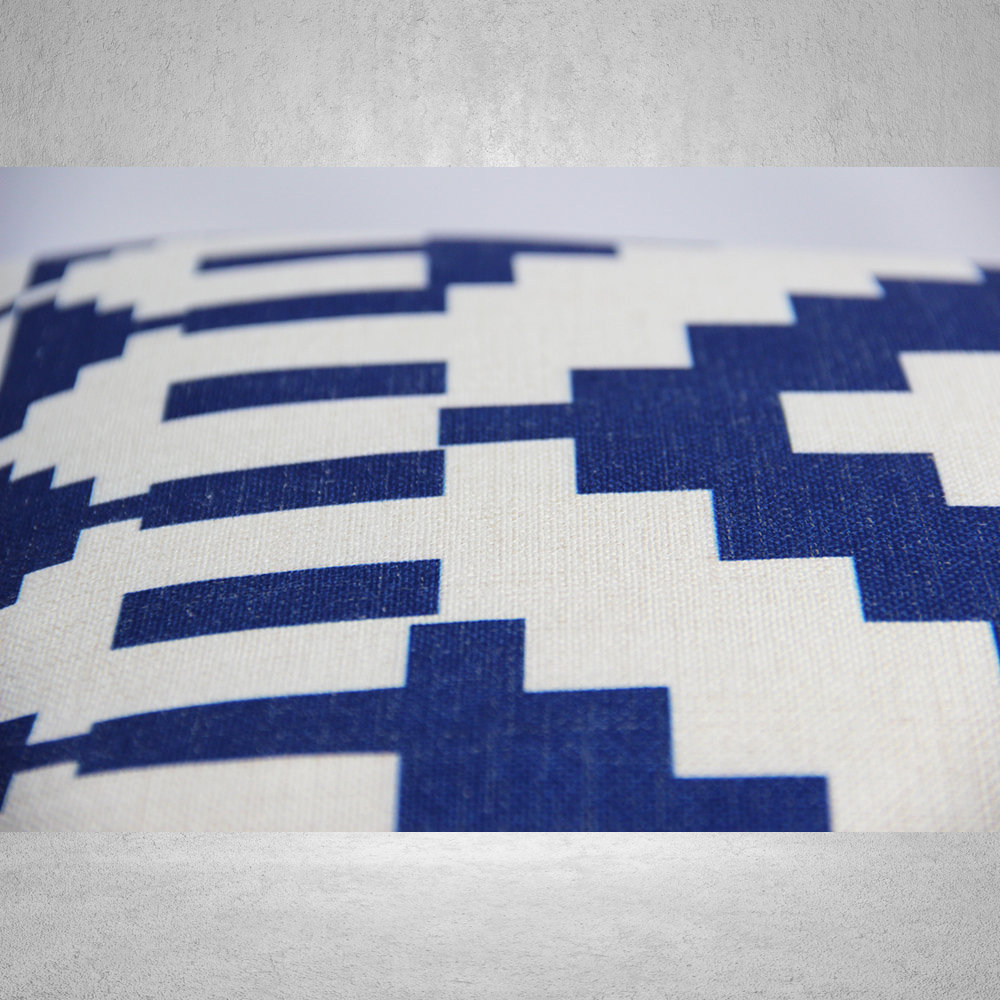 Navy Zigzag Pillow Cover - Image 2