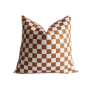 Brown Checkerboard Pillow Cover