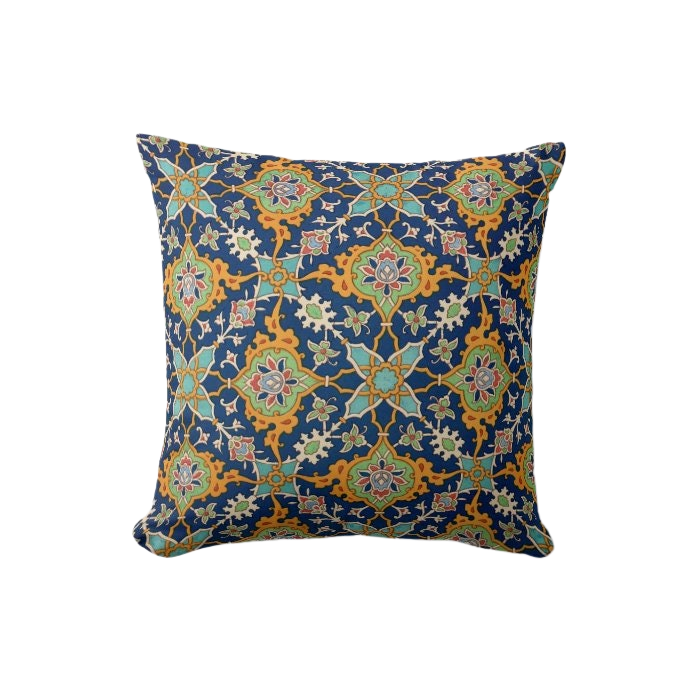 Ornamental Floral Pillow Cover